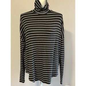 MICHAEL KORS Ribbed Striped Soft Turtleneck Lightweight Sweater Women’s Medium